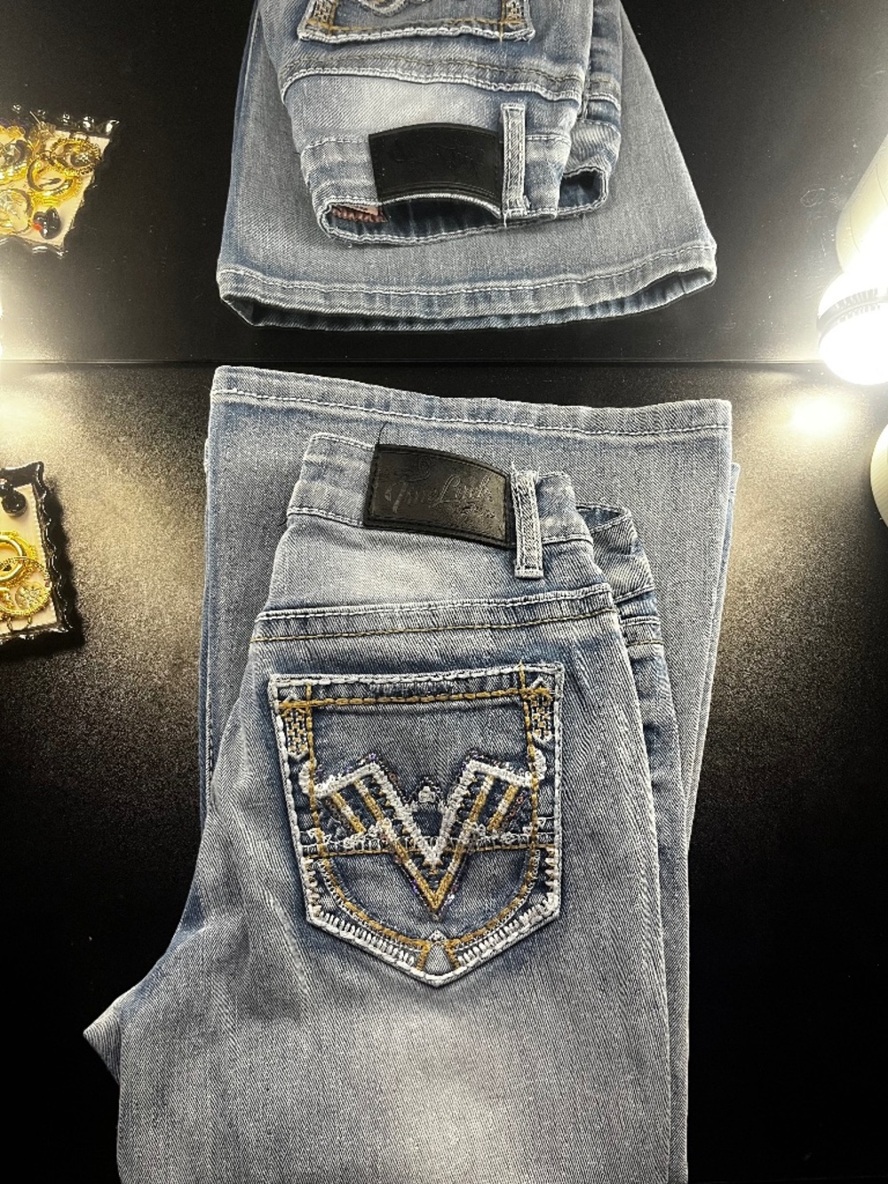 True Luck Jeans Skinny Flare Embellished